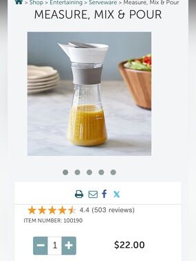 Pampered Chef Measure Mix and Pour